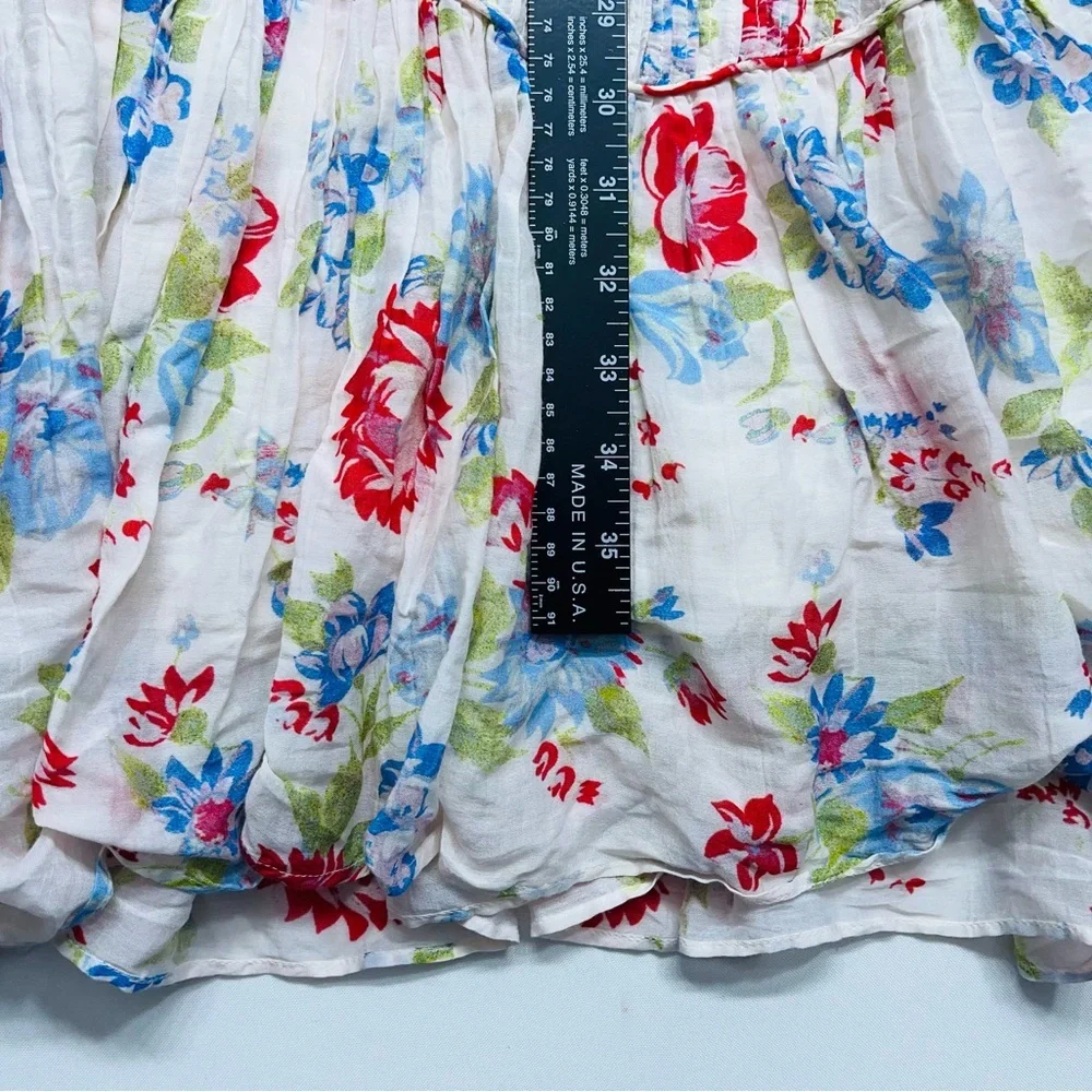 Love Shack Fancy Weslan Midi Dress Cherry Skies Womens Size 4 Lined Cotton Silk - Picture 10 of 15